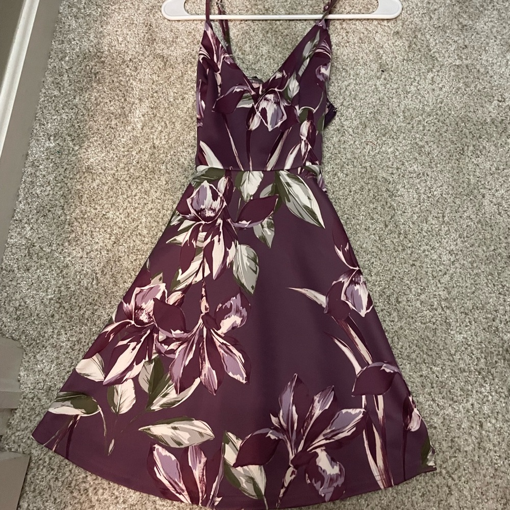 NWOT Purple Flower Dress